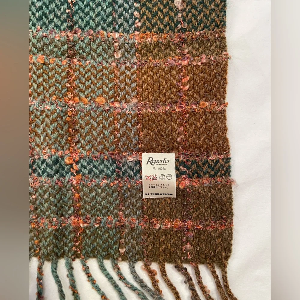 Vintage‎ Men’s Scarf, plaid, wool